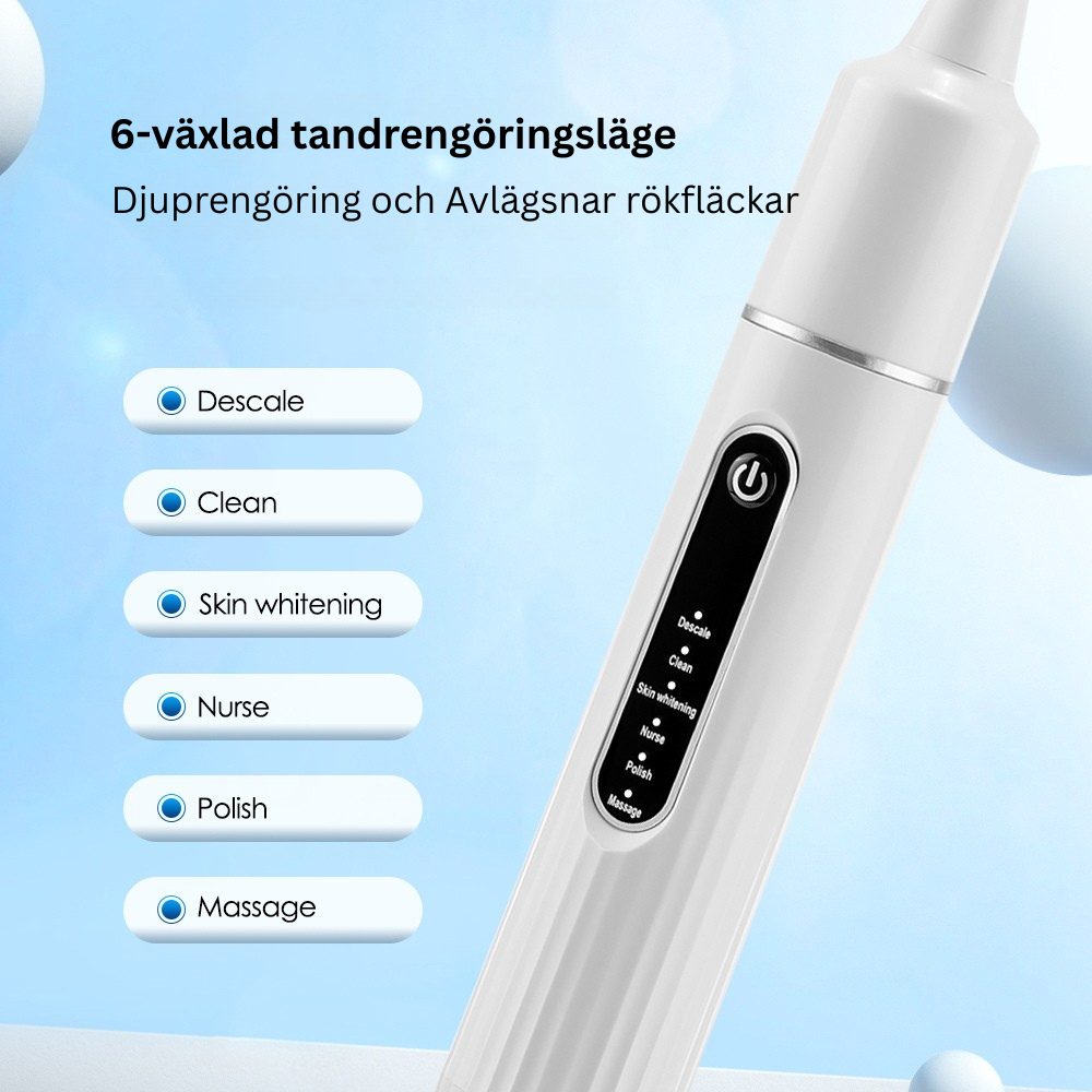Elektrisk tandrengörare och tandborste