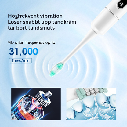 Elektrisk tandrengörare och tandborste